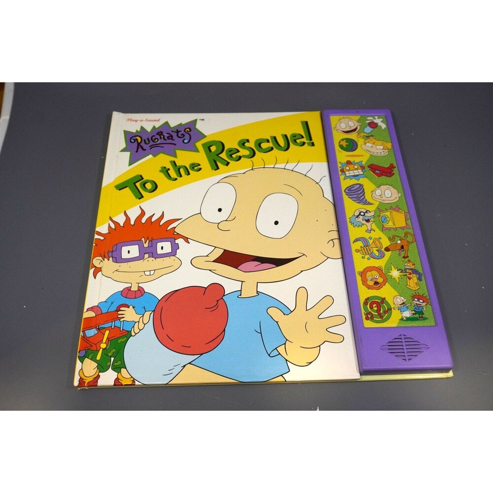 Vintage 1999 Rugrats to the Rescue Play-a-Sound Noise Book Tested Working